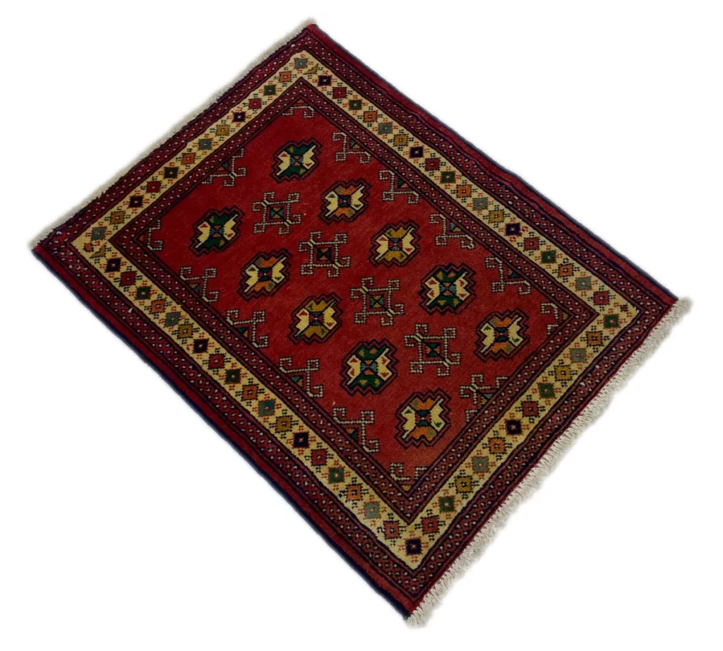Perserteppich Turkman 83 x 65 cm Wolle handgeknüpft