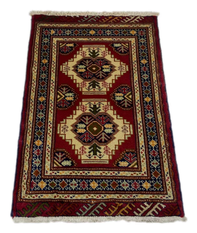 Perserteppich Turkman 95 x 63 cm Wolle handgeknüpft