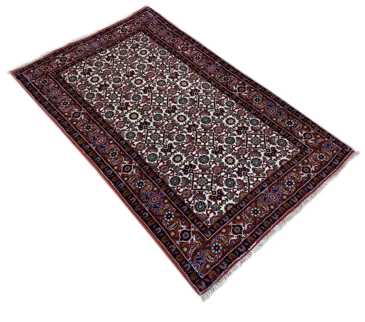 Perserteppich Zandschan 138 x 86 cm Baumwolle handgeknüpft