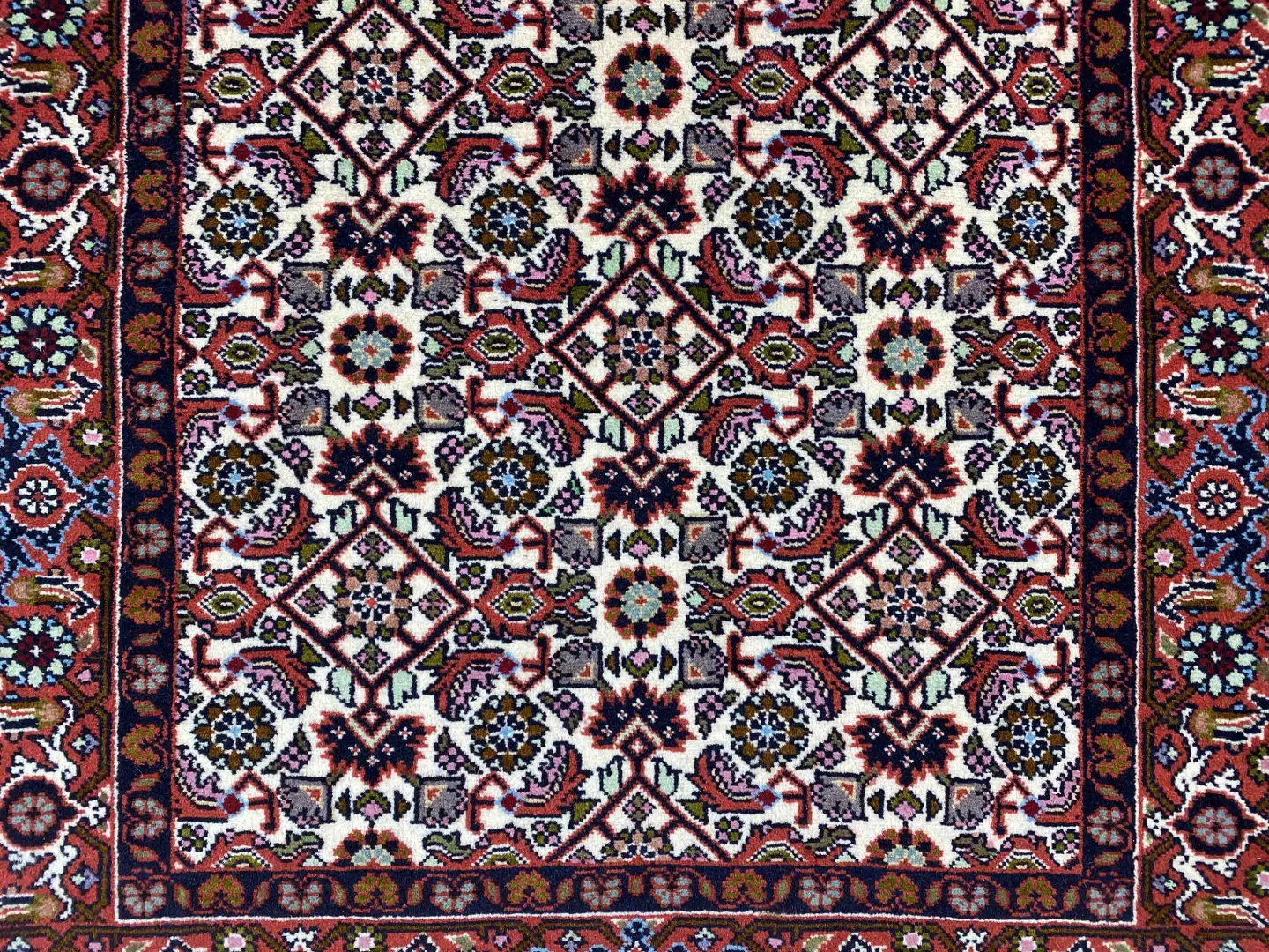 Perserteppich Zandschan 138 x 86 cm Baumwolle handgeknüpft