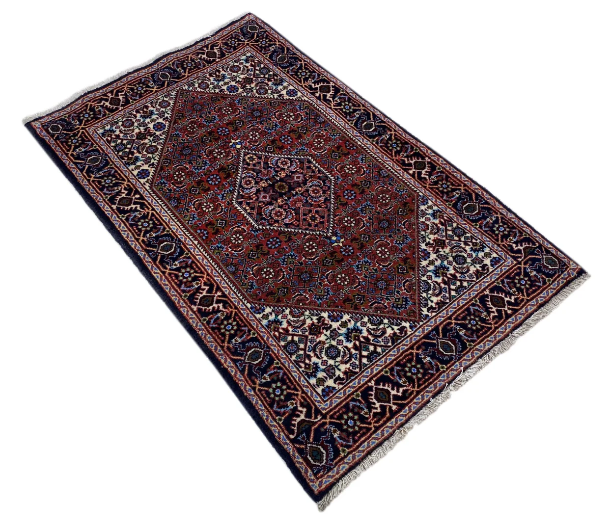 Perserteppich Zandschan 138 x 90 cm Baumwolle handgeknüpft
