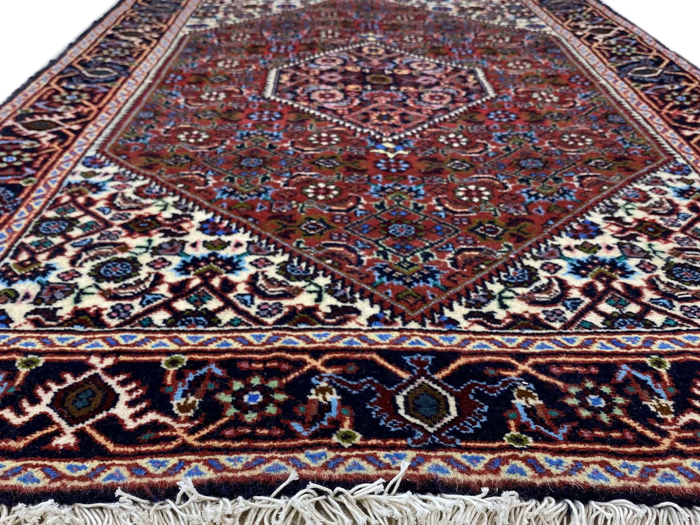 Perserteppich Zandschan 138 x 90 cm Baumwolle handgeknüpft