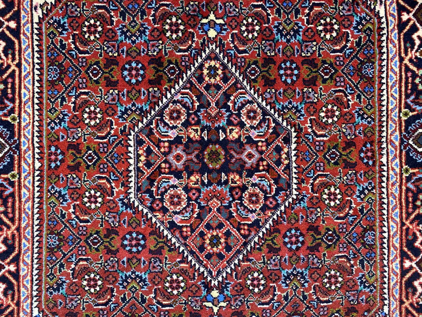 Perserteppich Zandschan 138 x 90 cm Baumwolle handgeknüpft