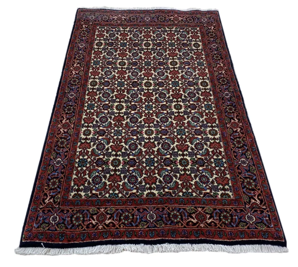 zandschan-teppich-143-x-82-cm-380000-knoten-geometrisches-muster-1-1 Perserteppich Zandschan 143 x 82 cm Baumwolle handgeknüpft