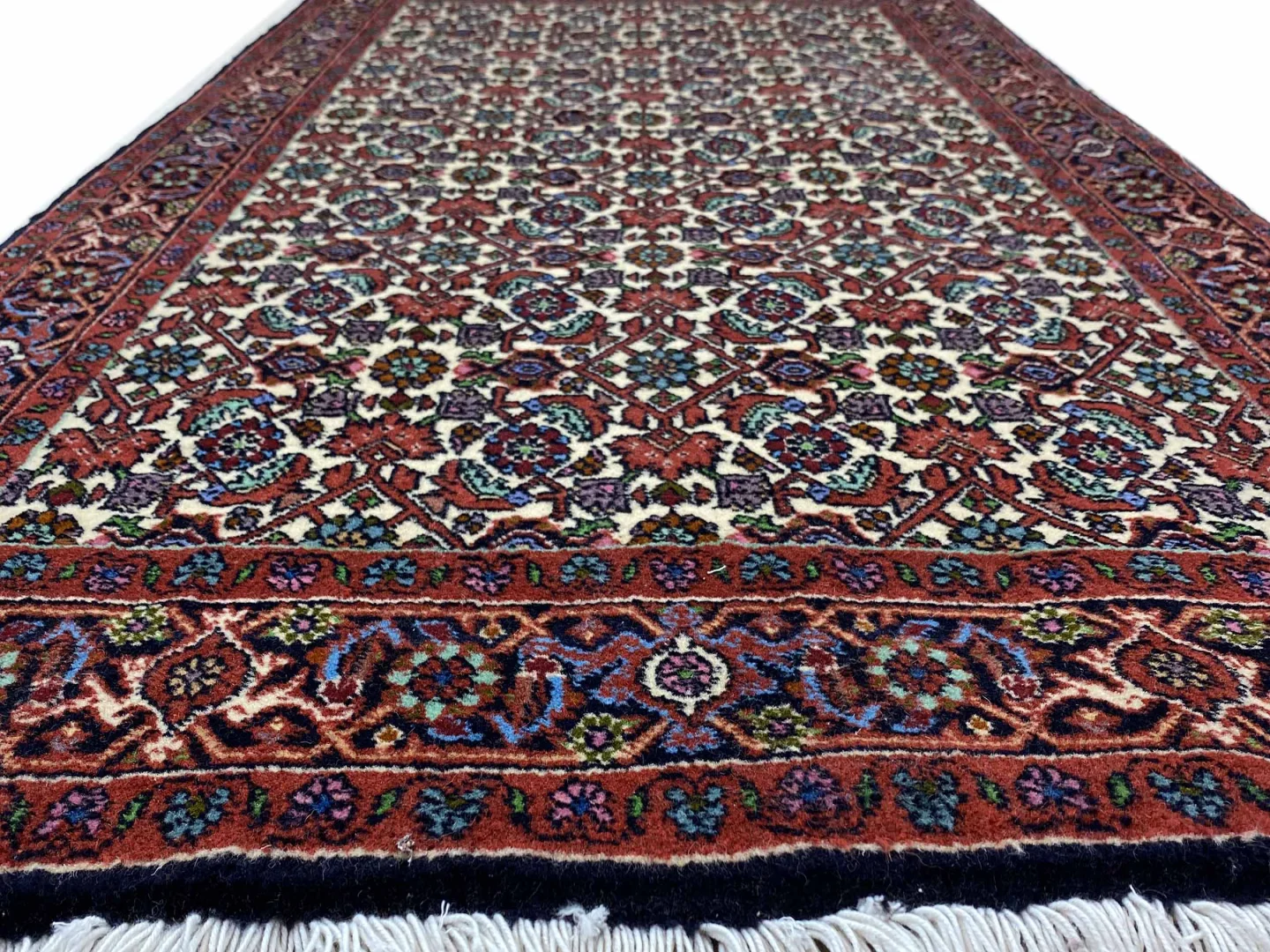 zandschan-teppich-143-x-82-cm-380000-knoten-geometrisches-muster-1-4 Perserteppich Zandschan 143 x 82 cm Baumwolle handgeknüpft