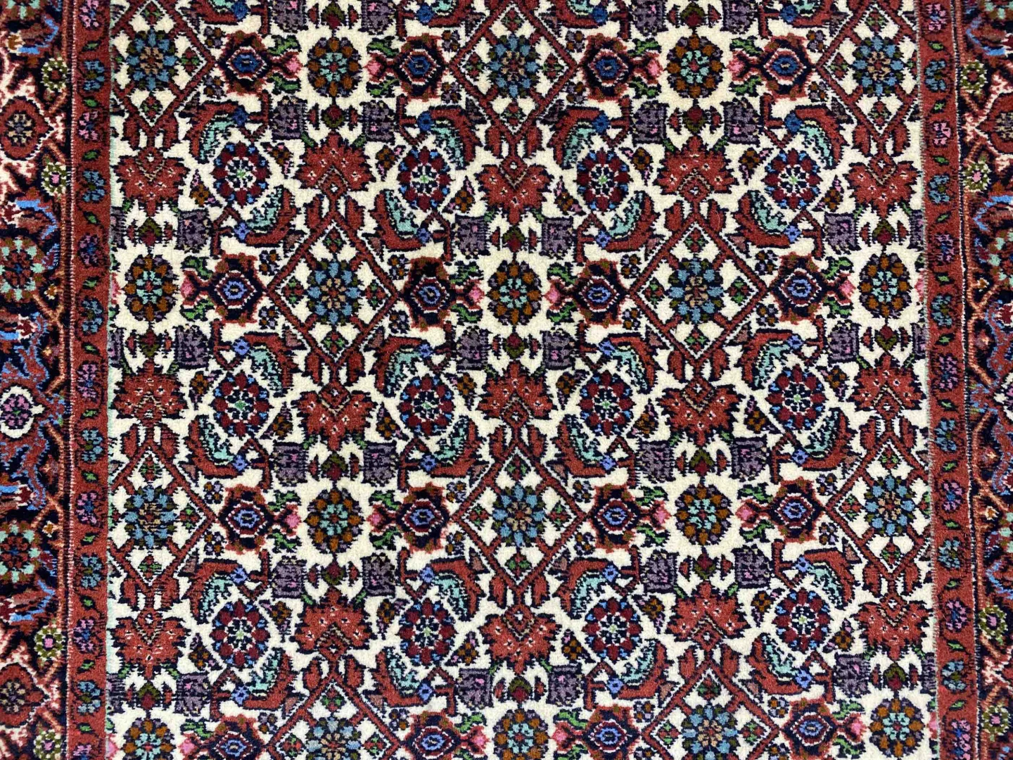 zandschan-teppich-143-x-82-cm-380000-knoten-geometrisches-muster-1-5 Perserteppich Zandschan 143 x 82 cm Baumwolle handgeknüpft