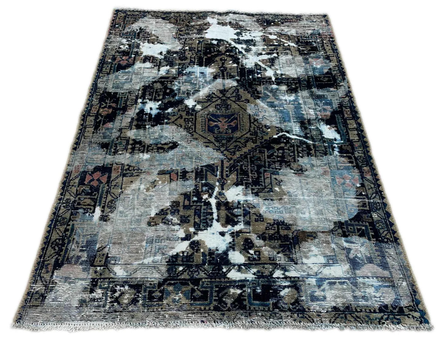 Orientteppich 177 x 115 cm Wolle handgeknüpft