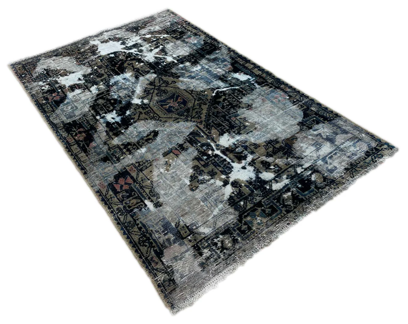 Orientteppich 177 x 115 cm Wolle handgeknüpft