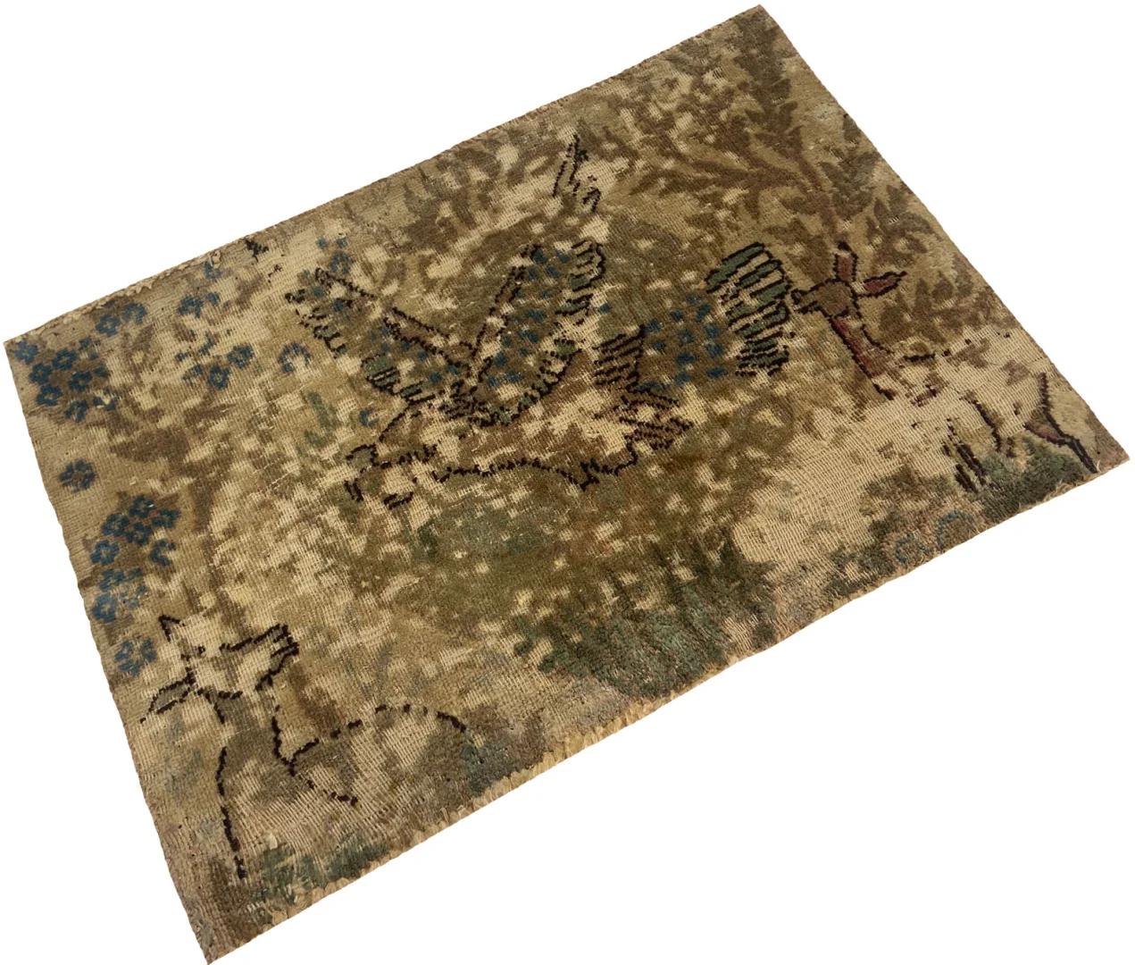 vintage-orientteppich-67-x-45-cm-handgeknupft-modernes-design-2 Orientteppich 67 x 45 cm Wolle handgeknüpft