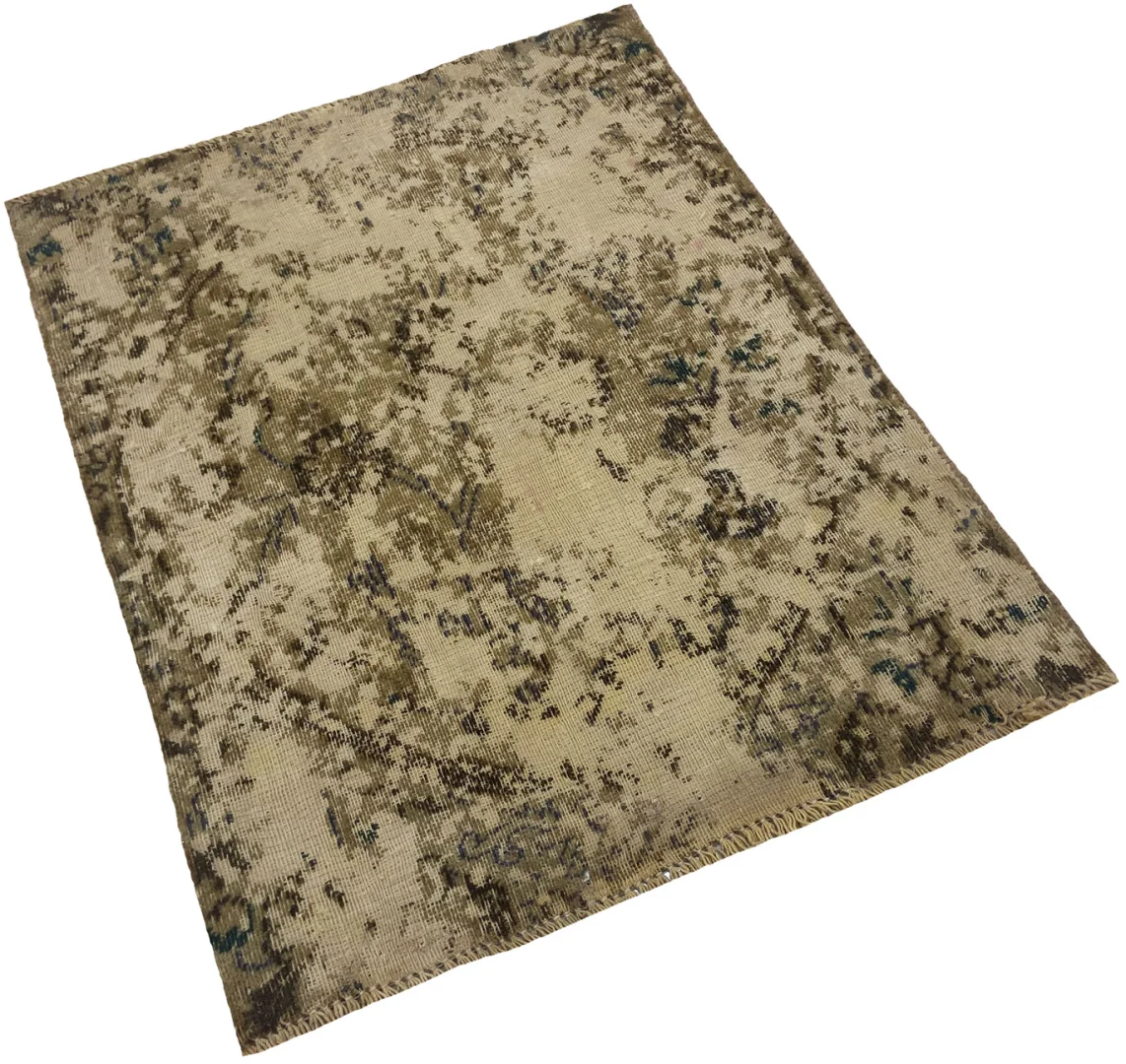 vintage-orientteppich-69-x-53-cm-handgeknupft-modernes-design-2 Orientteppich 69 x 53 cm Wolle handgeknüpft
