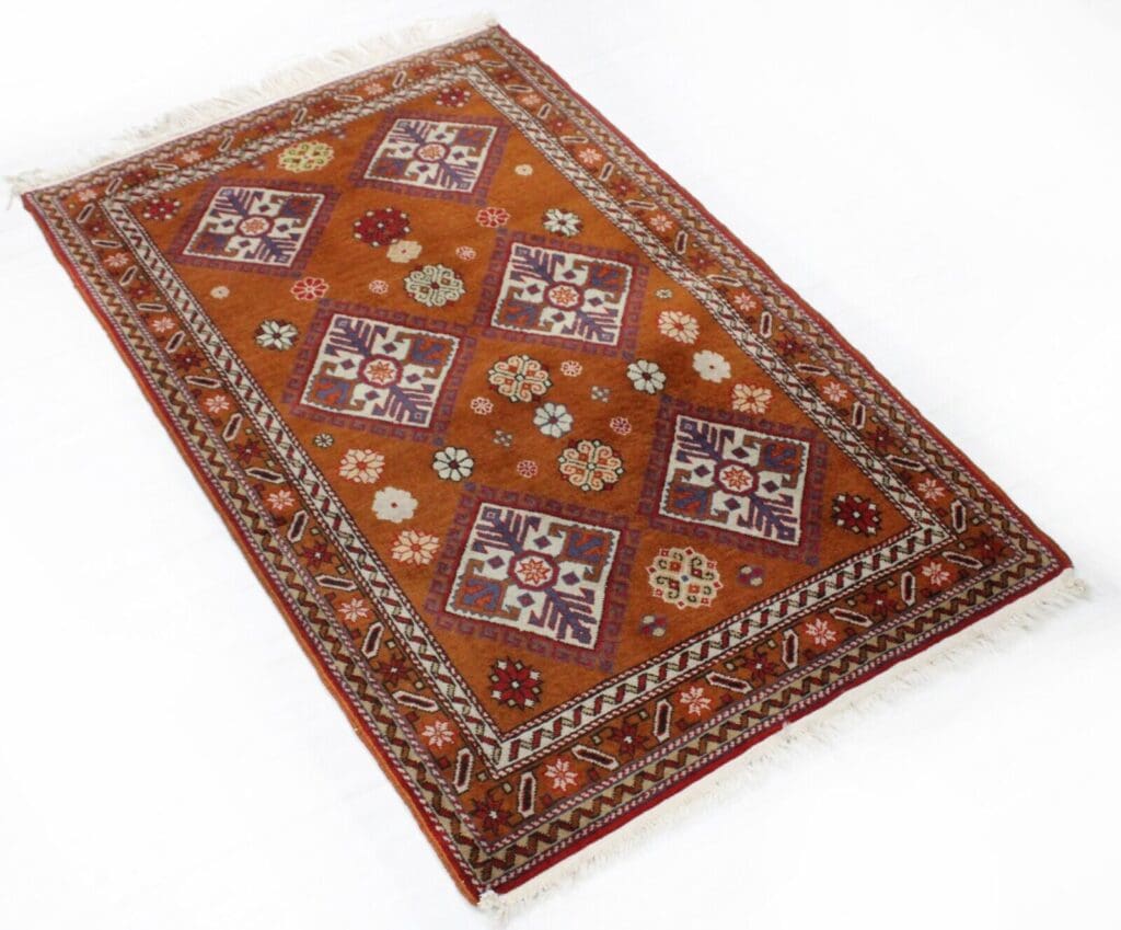 Orientteppich Kazak 115 x 75 cm Wolle handgeknüpft