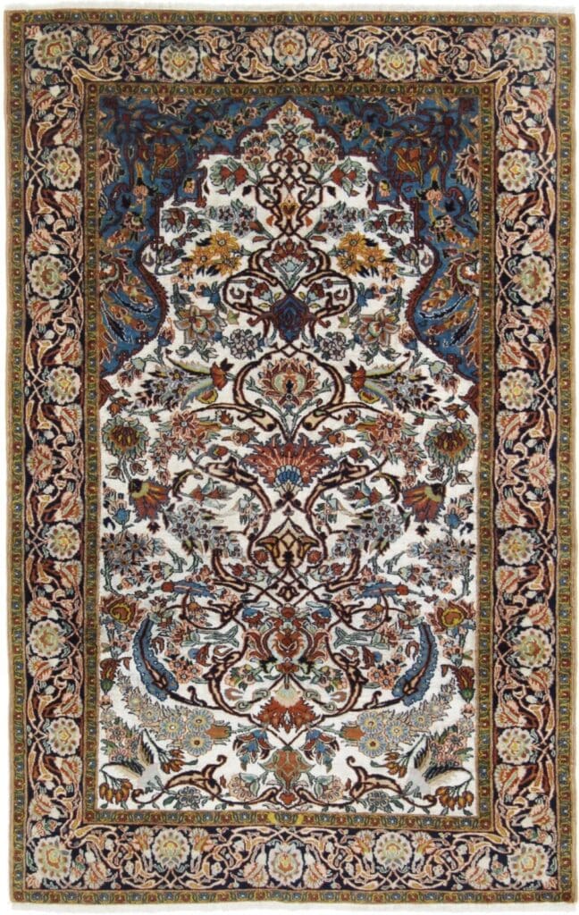 Orientteppich Hereke 192 x 122 cm Wolle handgeknüpft