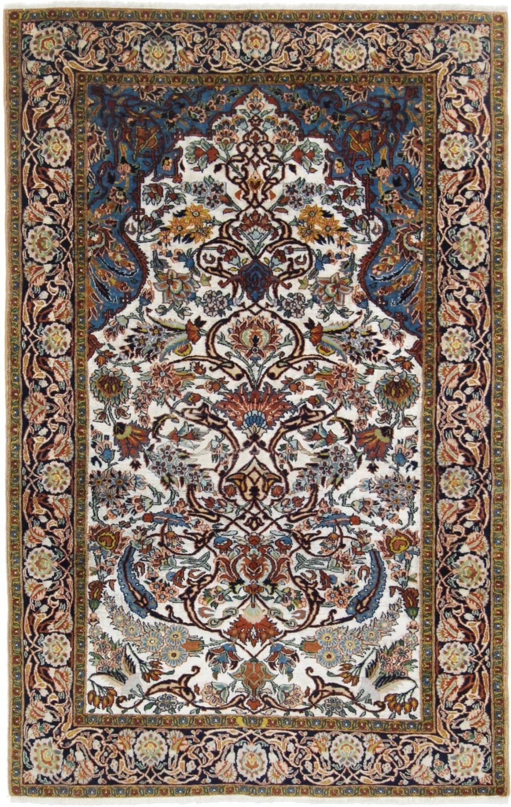 Orientteppich Hereke 192 x 122 cm Wolle handgeknüpft