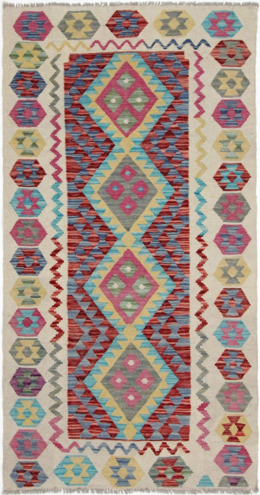 Orientteppich Afghanistan 190 x 102 cm Wolle handgewebt