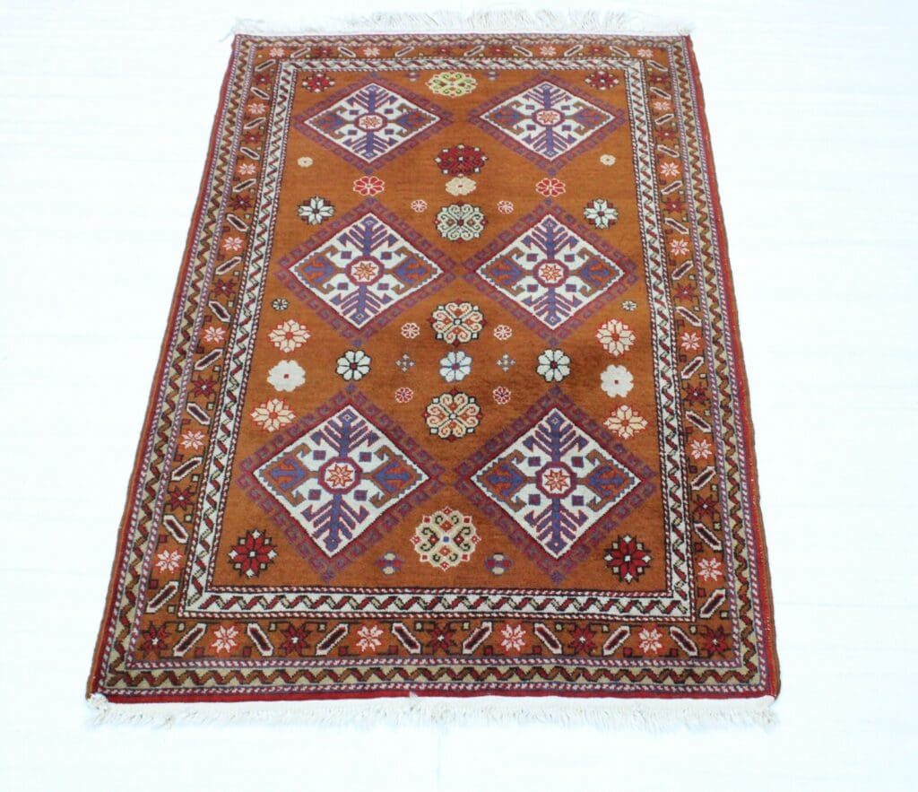 Orientteppich Kazak 115 x 75 cm Wolle handgeknüpft
