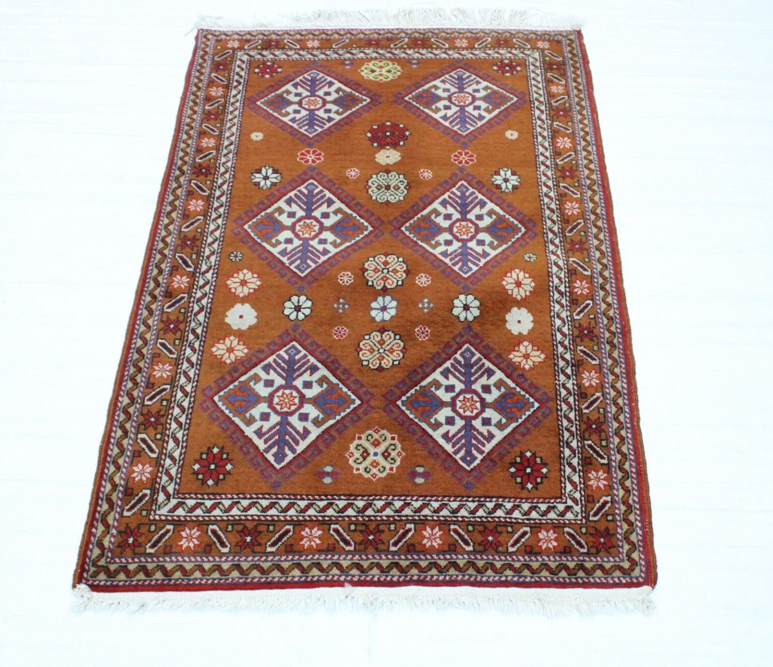 Orientteppich Kazak 115 x 75 cm Wolle handgeknüpft
