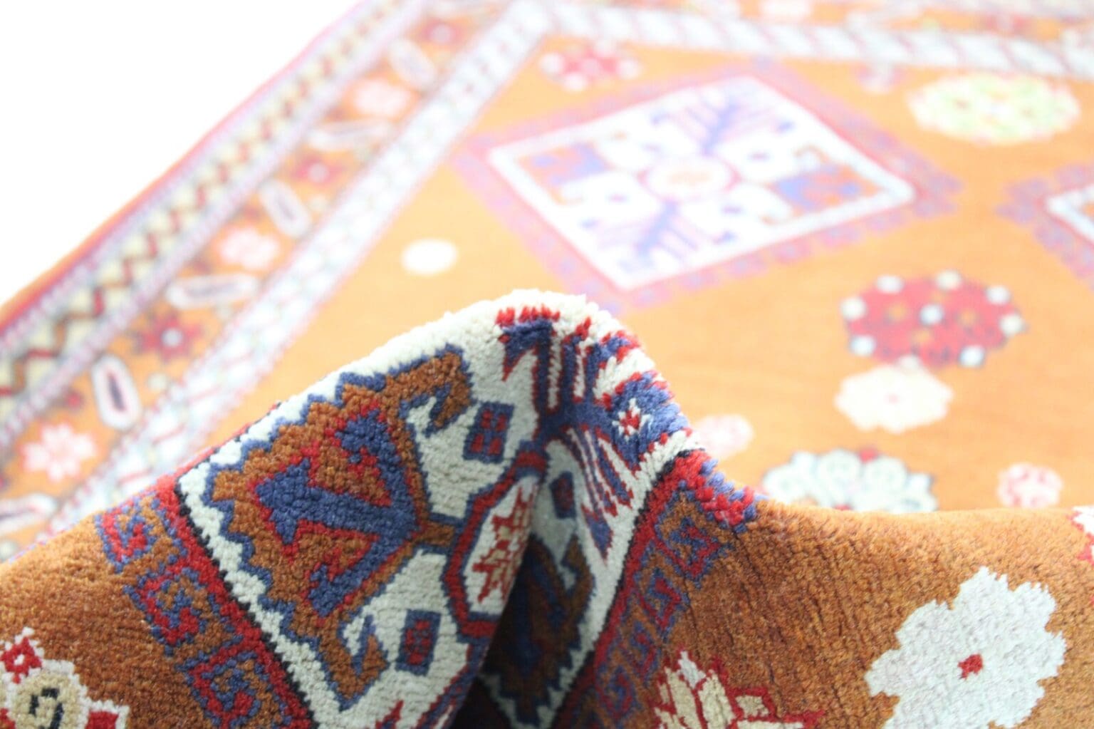 Orientteppich Kazak 115 x 75 cm Wolle handgeknüpft