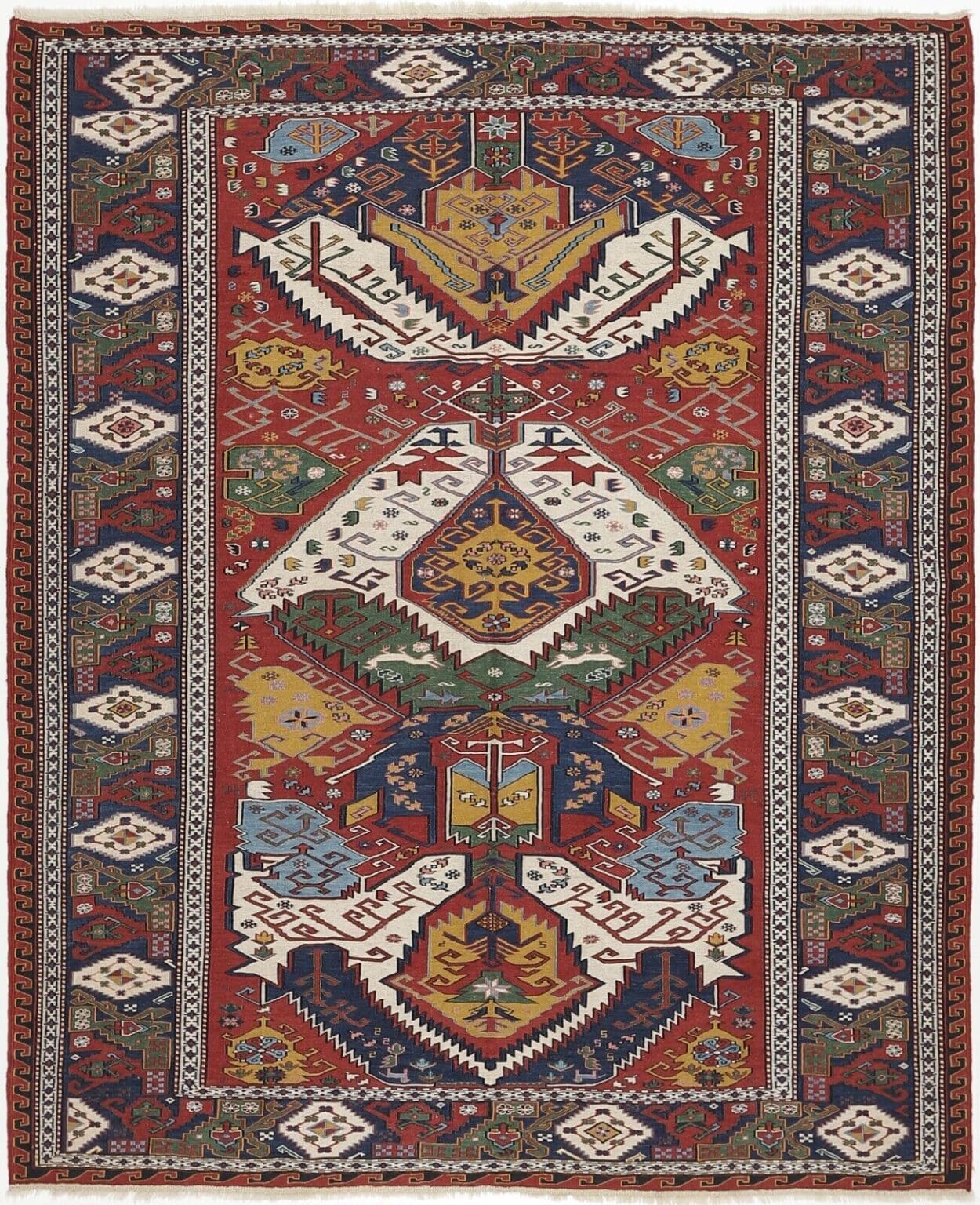 Perserteppich 210x172 cm Wolle handgewebt
