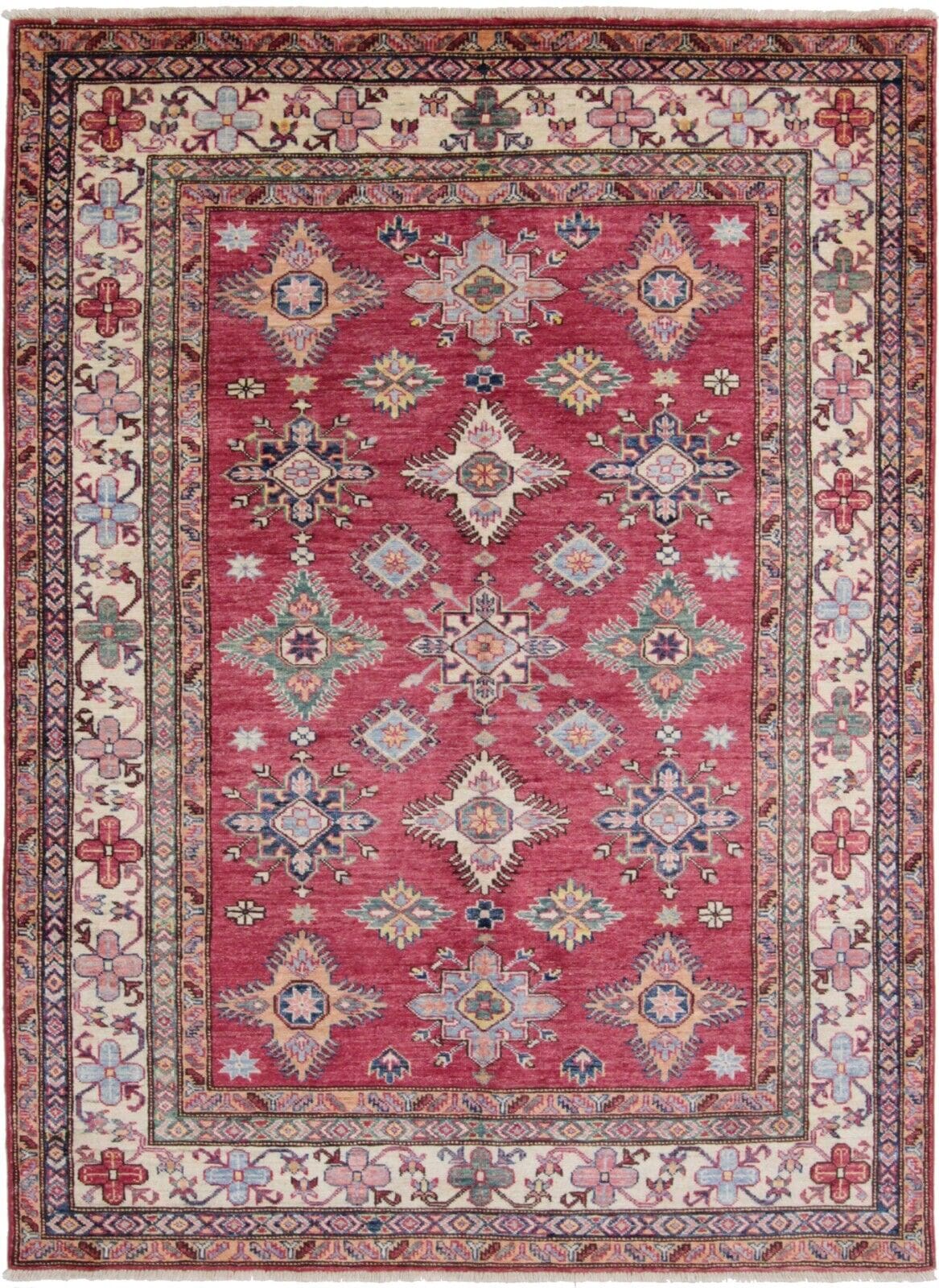 kazak-teppich-207x148-cm-160000-knoten-handgeknupft-wolle Orientteppich Kazak 207 x 148 cm Wolle handgeknüpft
