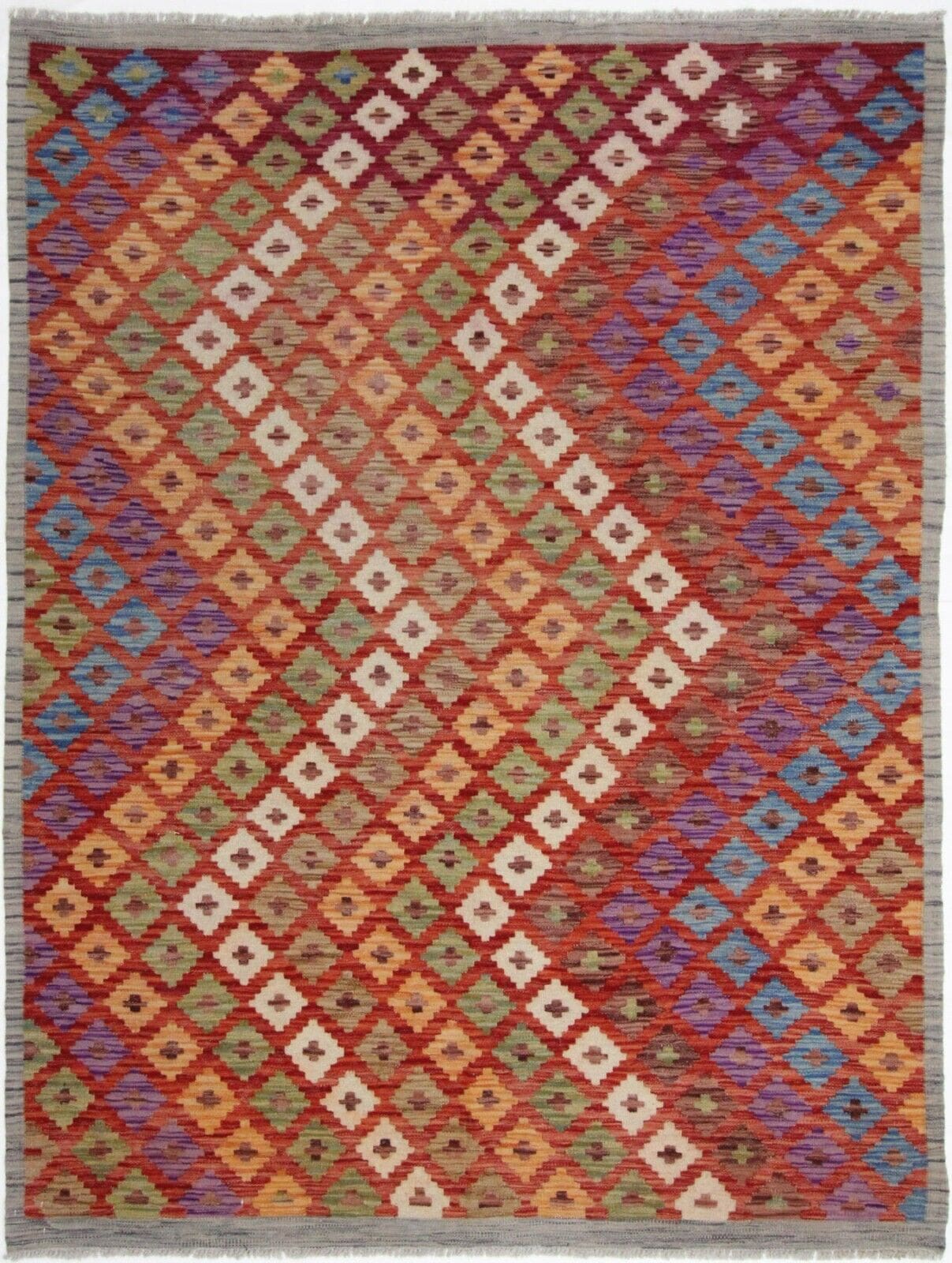 Orientteppich Afghanistan 202 x 157 cm Wolle handgewebt