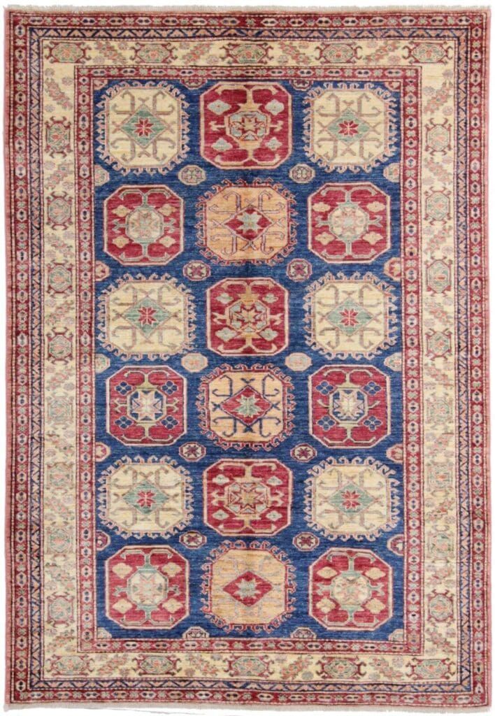 kazak-teppich-215x146-cm-160000-knoten-handgeknupft Orientteppich Kazak 215 x 146 cm Hochlandwolle handgeknüpft