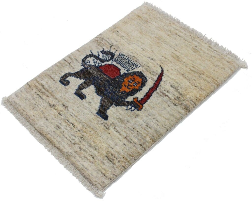 Perserteppich Gabbeh Ghashghai 89 x 61 cm Wolle handgeknüpft