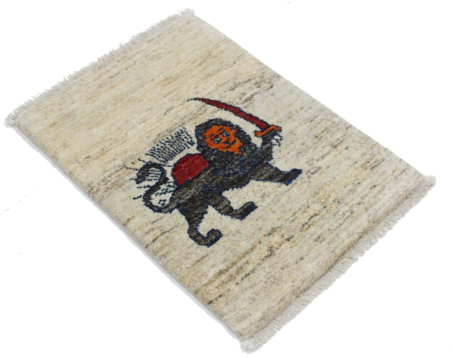 Perserteppich Gabbeh Ghashghai 89 x 61 cm Wolle handgeknüpft