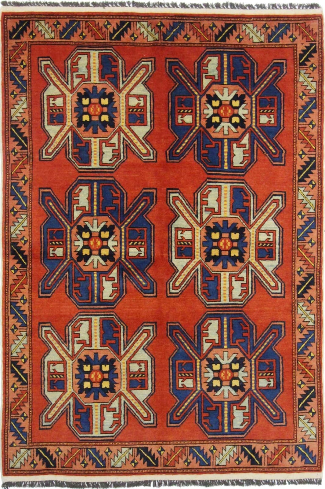 Orientteppich Shirvan 205 x 142 cm Wolle handgeknüpft