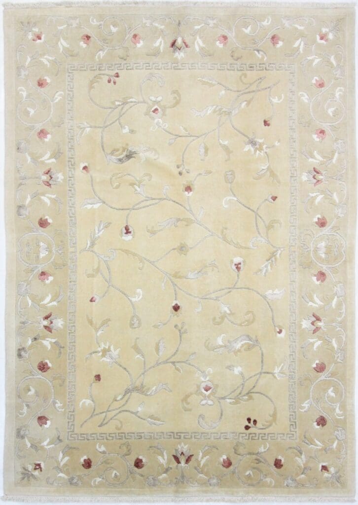 nepal-handgeknupfter-orientteppich-240x170-cm-mit-seide Orientteppich Nepal 240 x 170 cm Wolle handgeknüpft