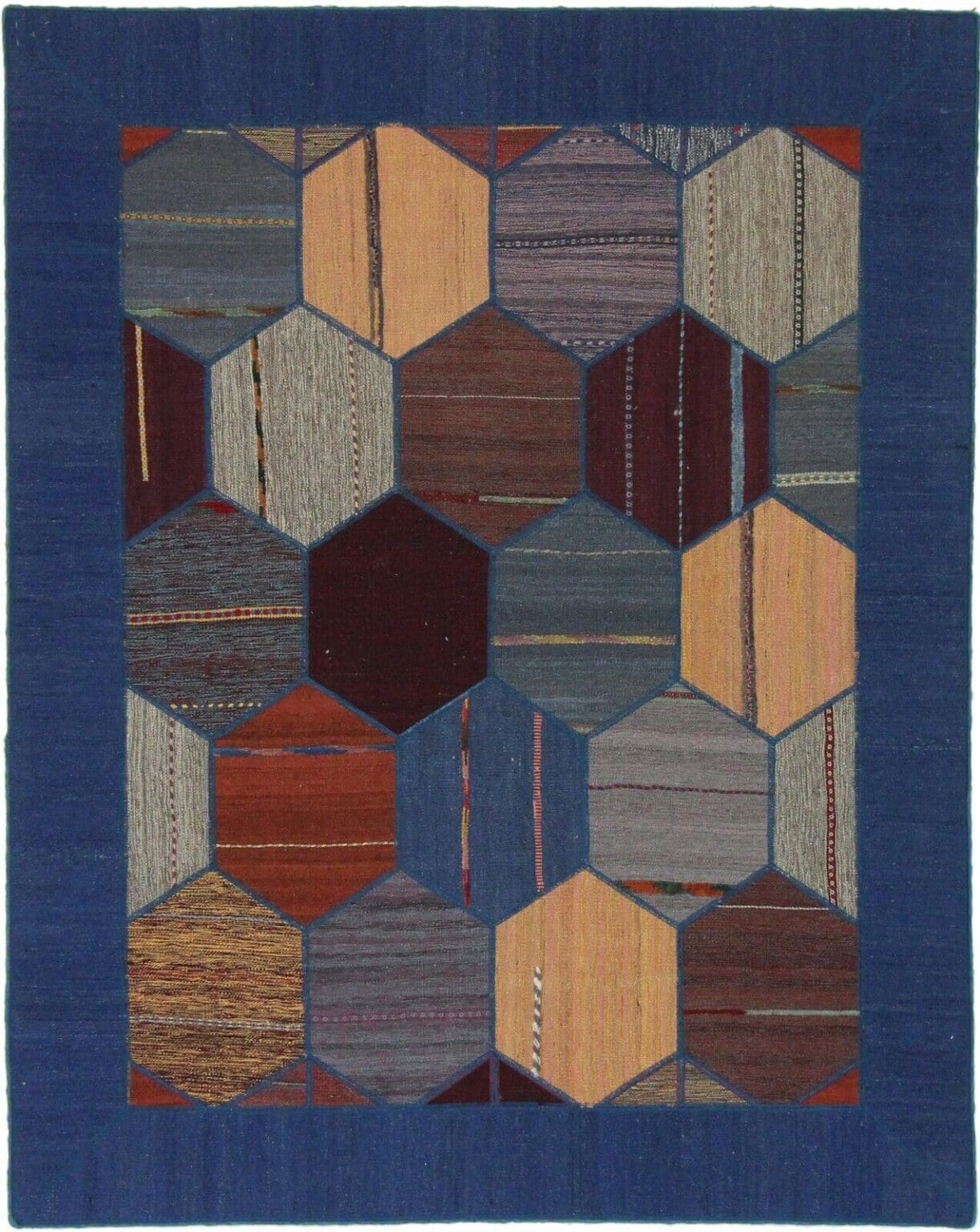 Orientteppich 228 x 160 cm Hochlandwolle handgewebt
