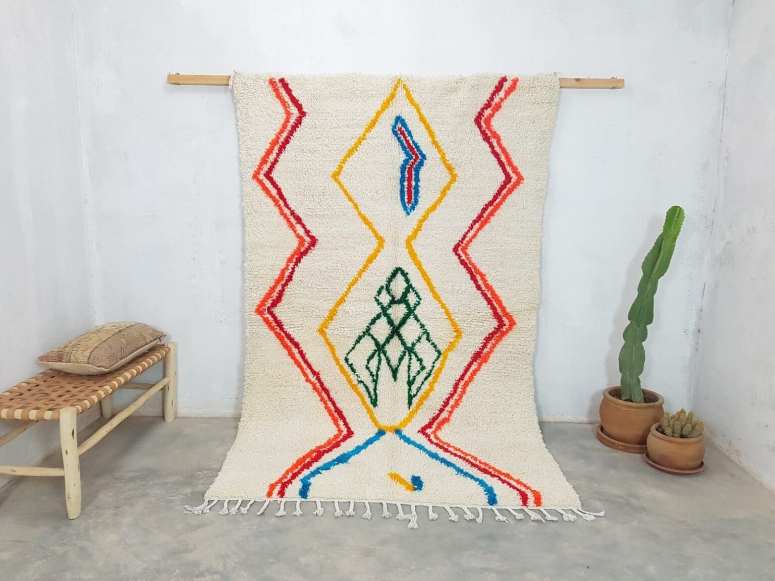 Orientteppich Berber 245x150 cm Wolle handgeknüpft