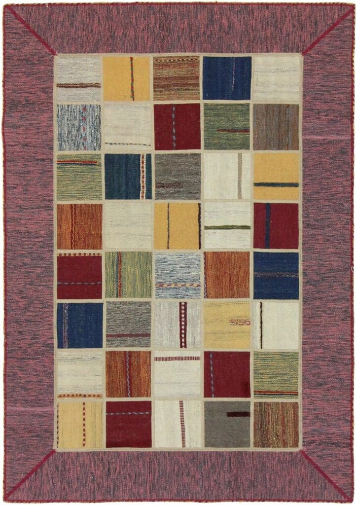 Orientteppich 202 x 141 cm handgewebt