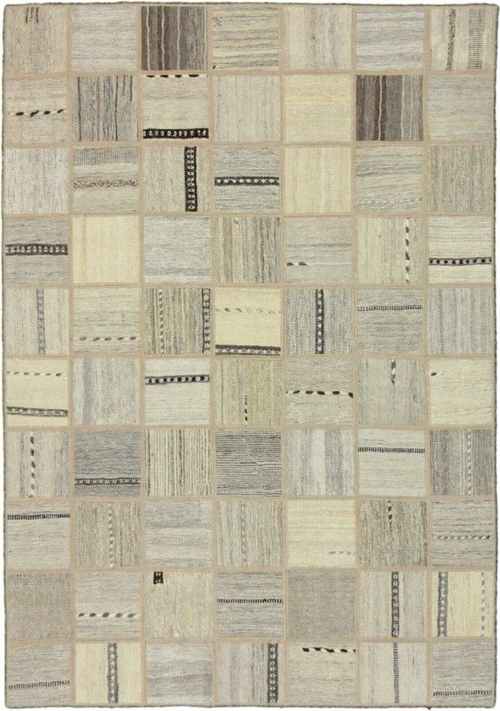 Orientteppich 199 x 139 cm Wolle handgewebt