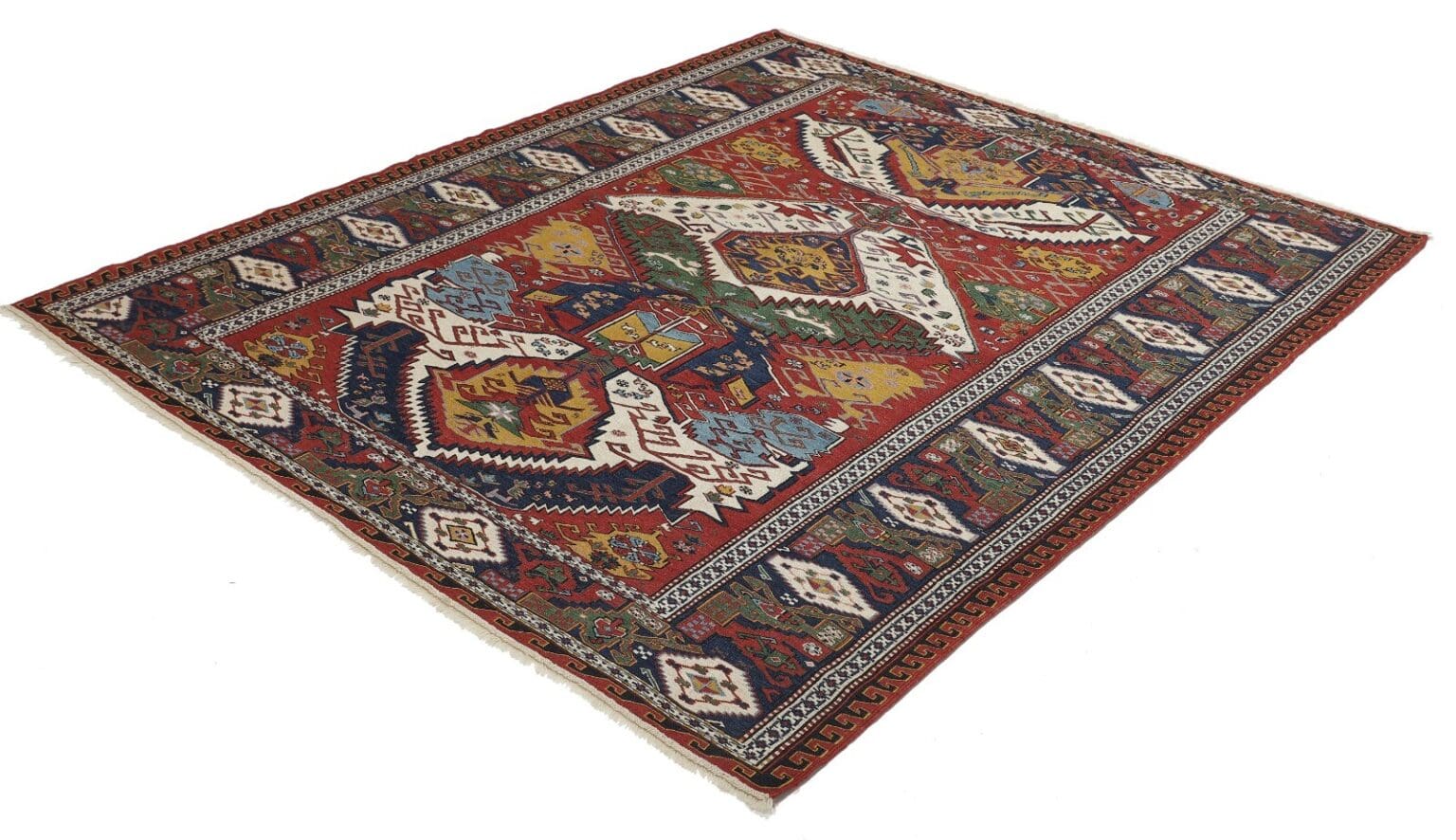 Perserteppich 210x172 cm Wolle handgewebt
