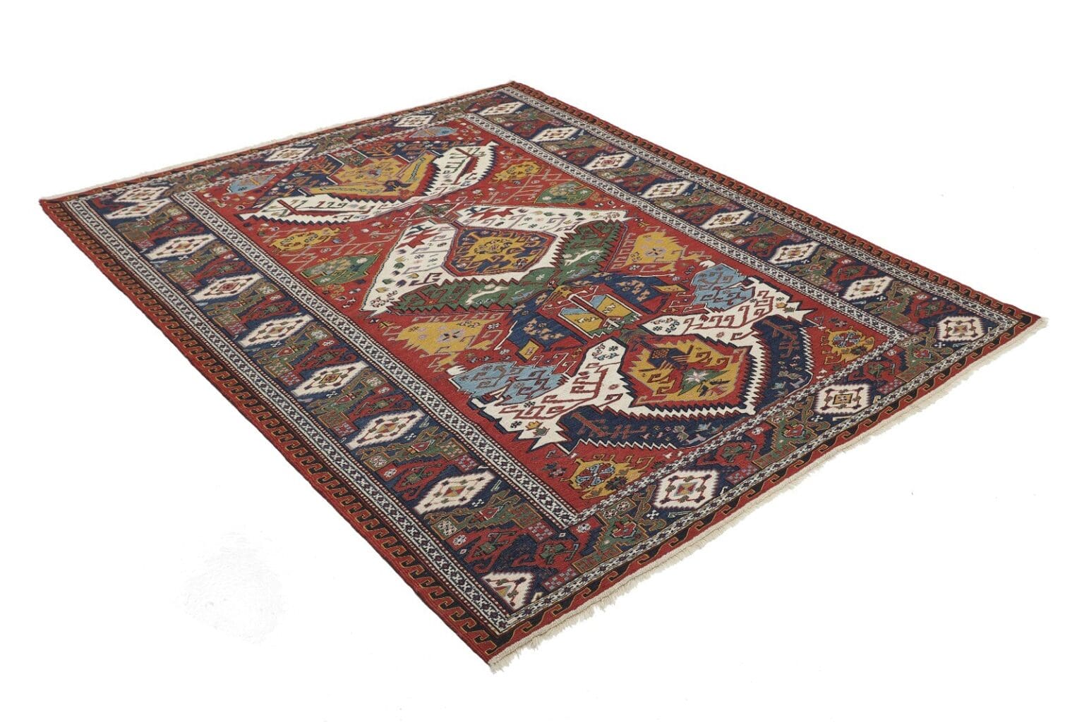 Perserteppich 210x172 cm Wolle handgewebt