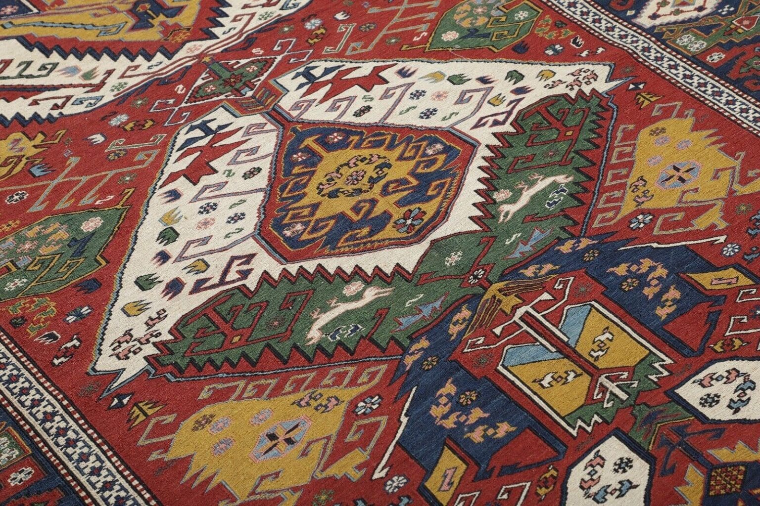 Perserteppich 210x172 cm Wolle handgewebt