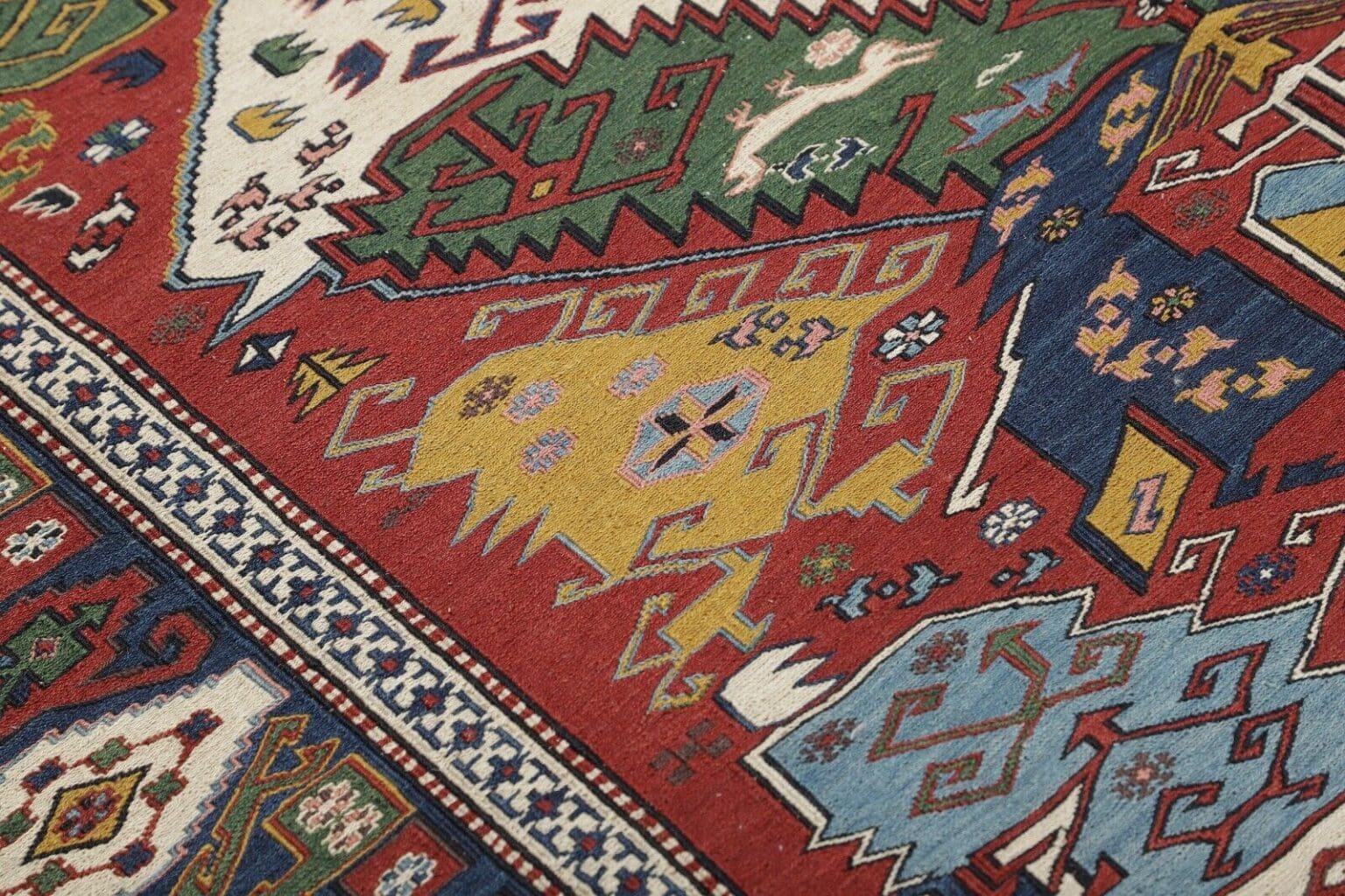 Perserteppich 210x172 cm Wolle handgewebt