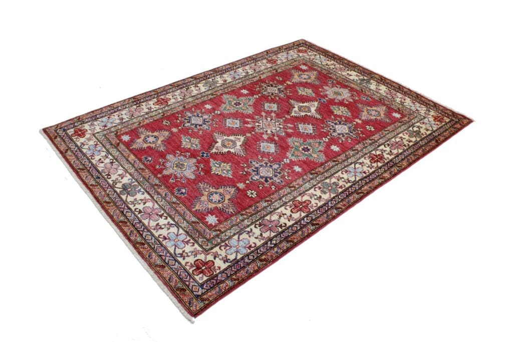 kazak-teppich-207x148-cm-160000-knoten-handgeknupft-wolle-1 Orientteppich Kazak 207 x 148 cm Wolle handgeknüpft