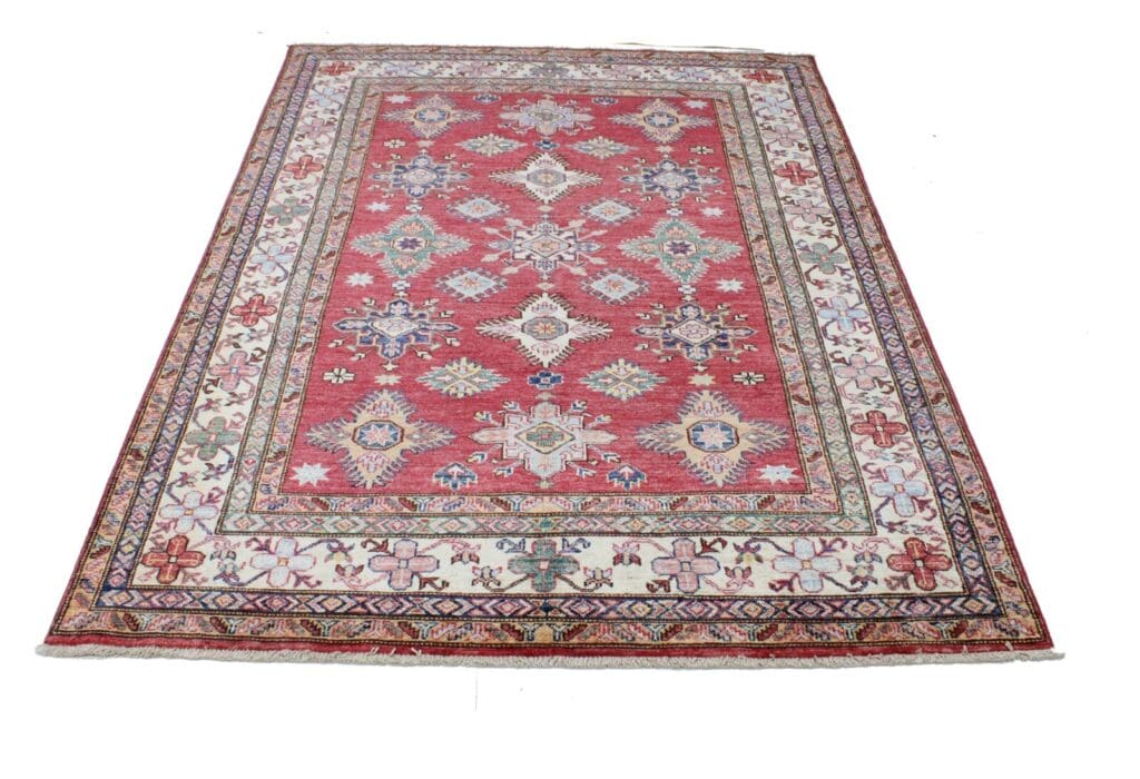 kazak-teppich-207x148-cm-160000-knoten-handgeknupft-wolle-3 Orientteppich Kazak 207 x 148 cm Wolle handgeknüpft