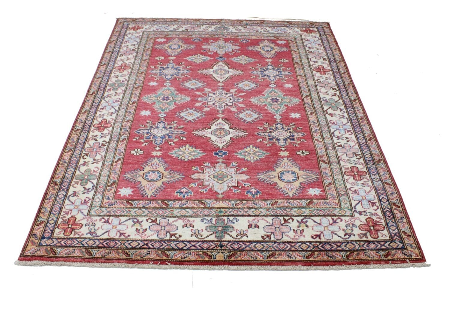 kazak-teppich-207x148-cm-160000-knoten-handgeknupft-wolle-3 Orientteppich Kazak 207 x 148 cm Wolle handgeknüpft