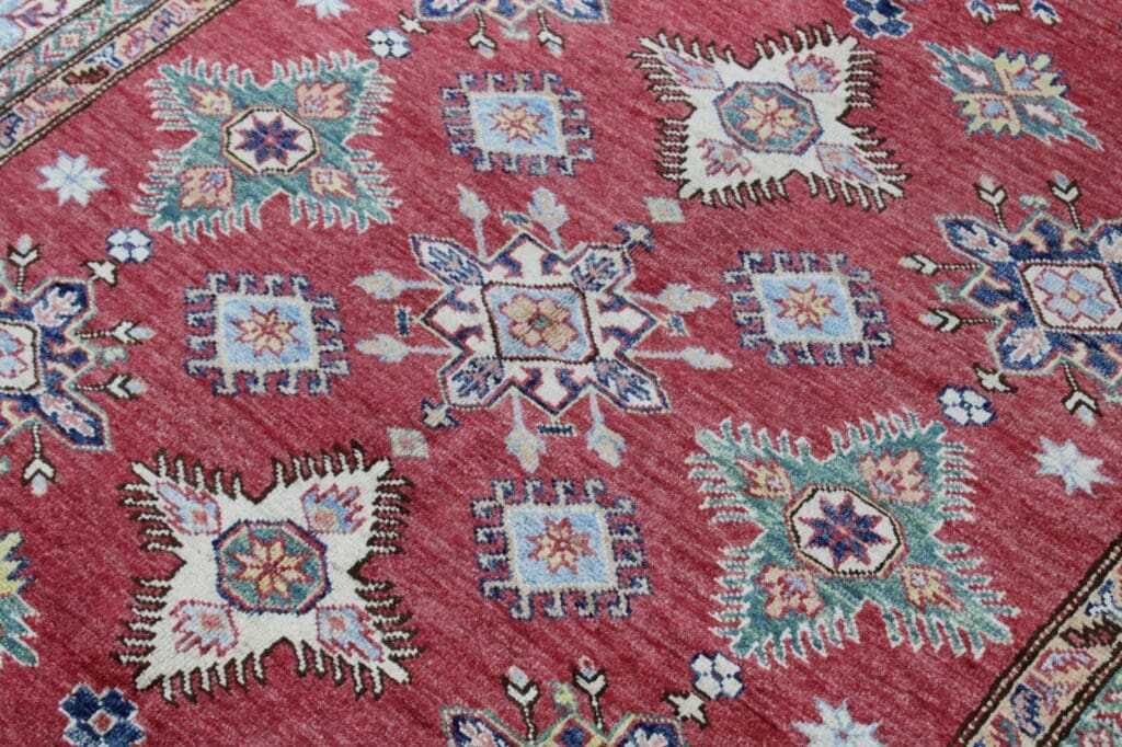kazak-teppich-207x148-cm-160000-knoten-handgeknupft-wolle-5 Orientteppich Kazak 207 x 148 cm Wolle handgeknüpft