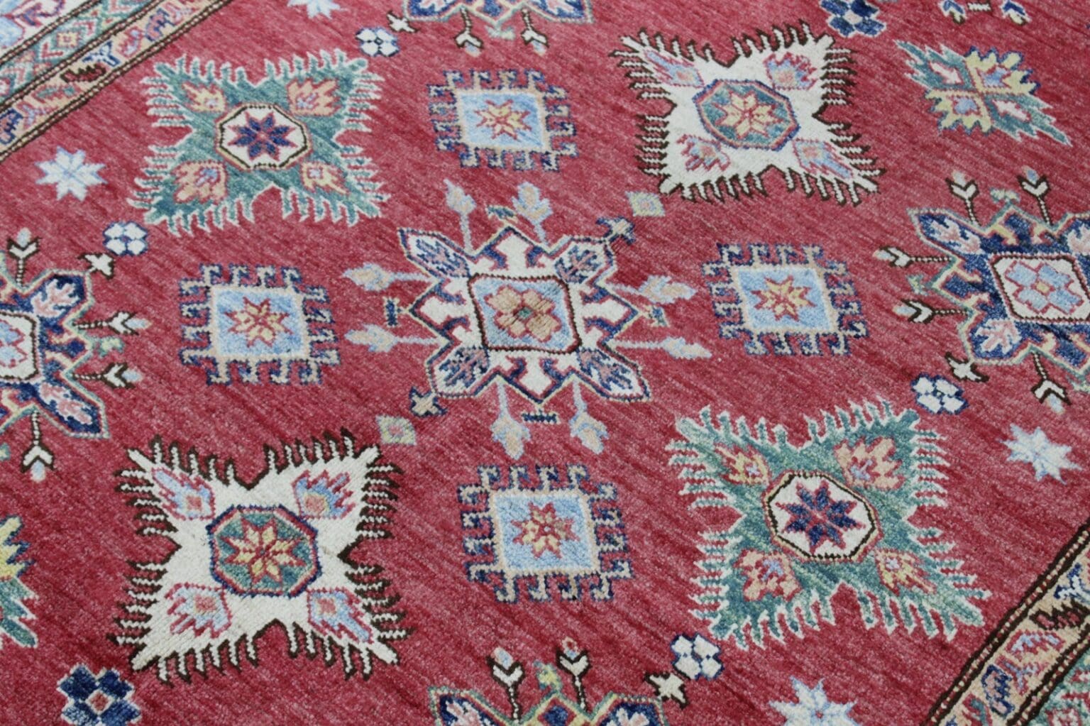 kazak-teppich-207x148-cm-160000-knoten-handgeknupft-wolle-5 Orientteppich Kazak 207 x 148 cm Wolle handgeknüpft