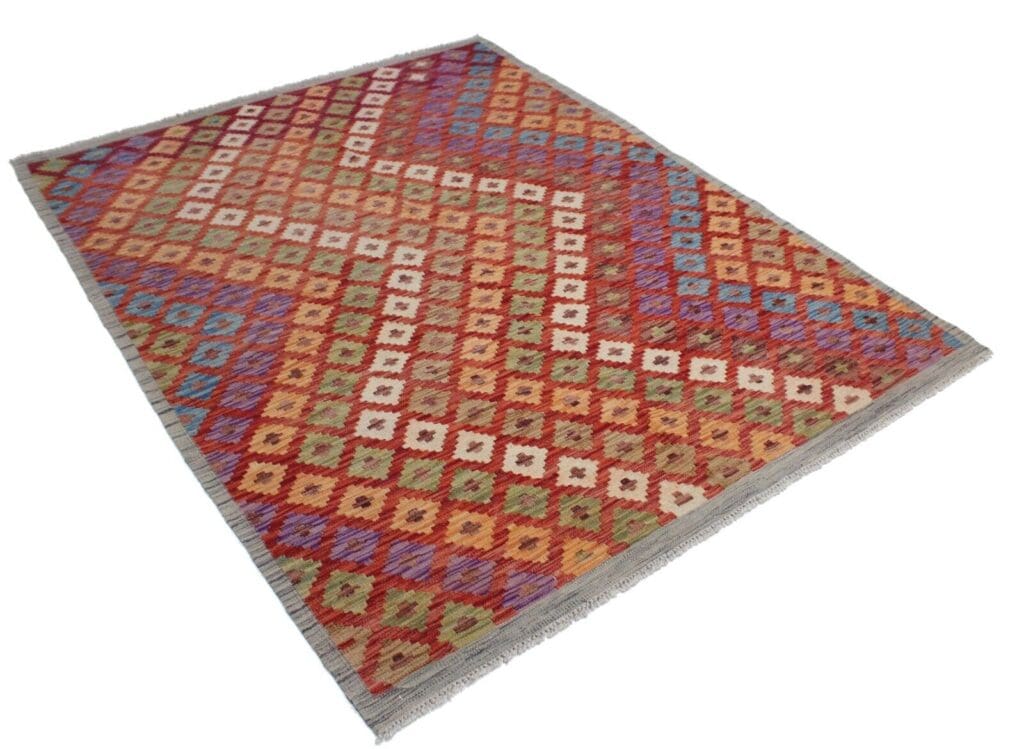 Orientteppich Afghanistan 202 x 157 cm Wolle handgewebt