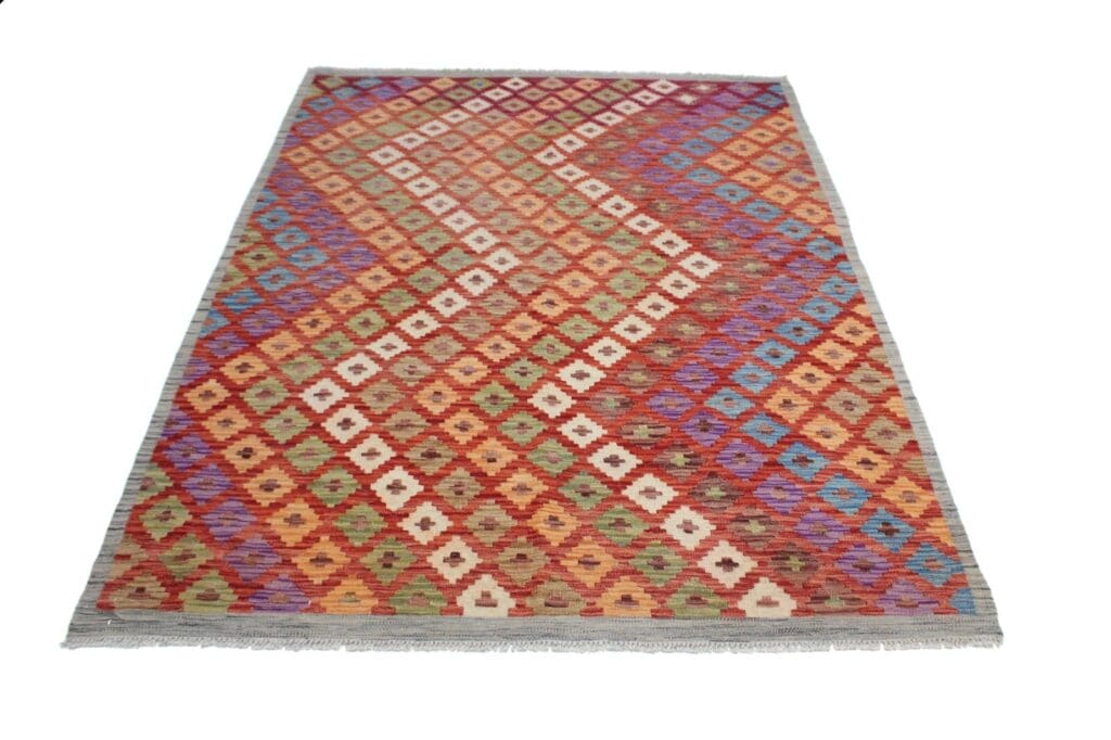Orientteppich Afghanistan 202 x 157 cm Wolle handgewebt