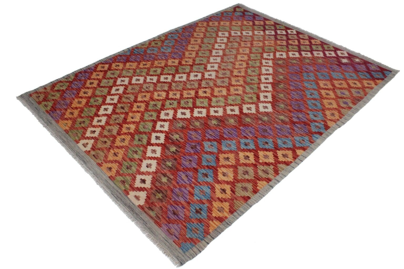 Orientteppich Afghanistan 202 x 157 cm Wolle handgewebt