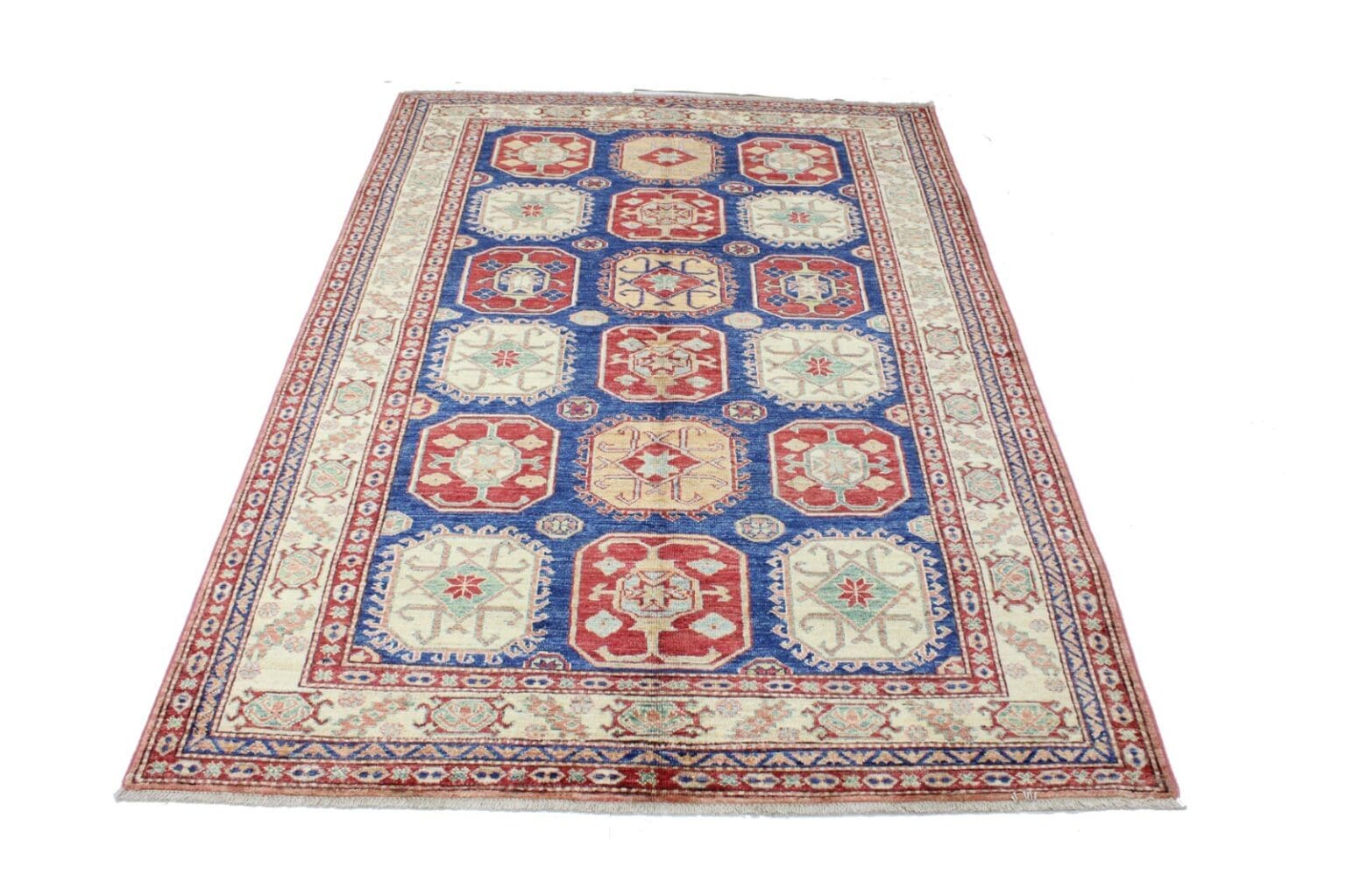 kazak-teppich-215x146-cm-160000-knoten-handgeknupft-2 Orientteppich Kazak 215 x 146 cm Hochlandwolle handgeknüpft