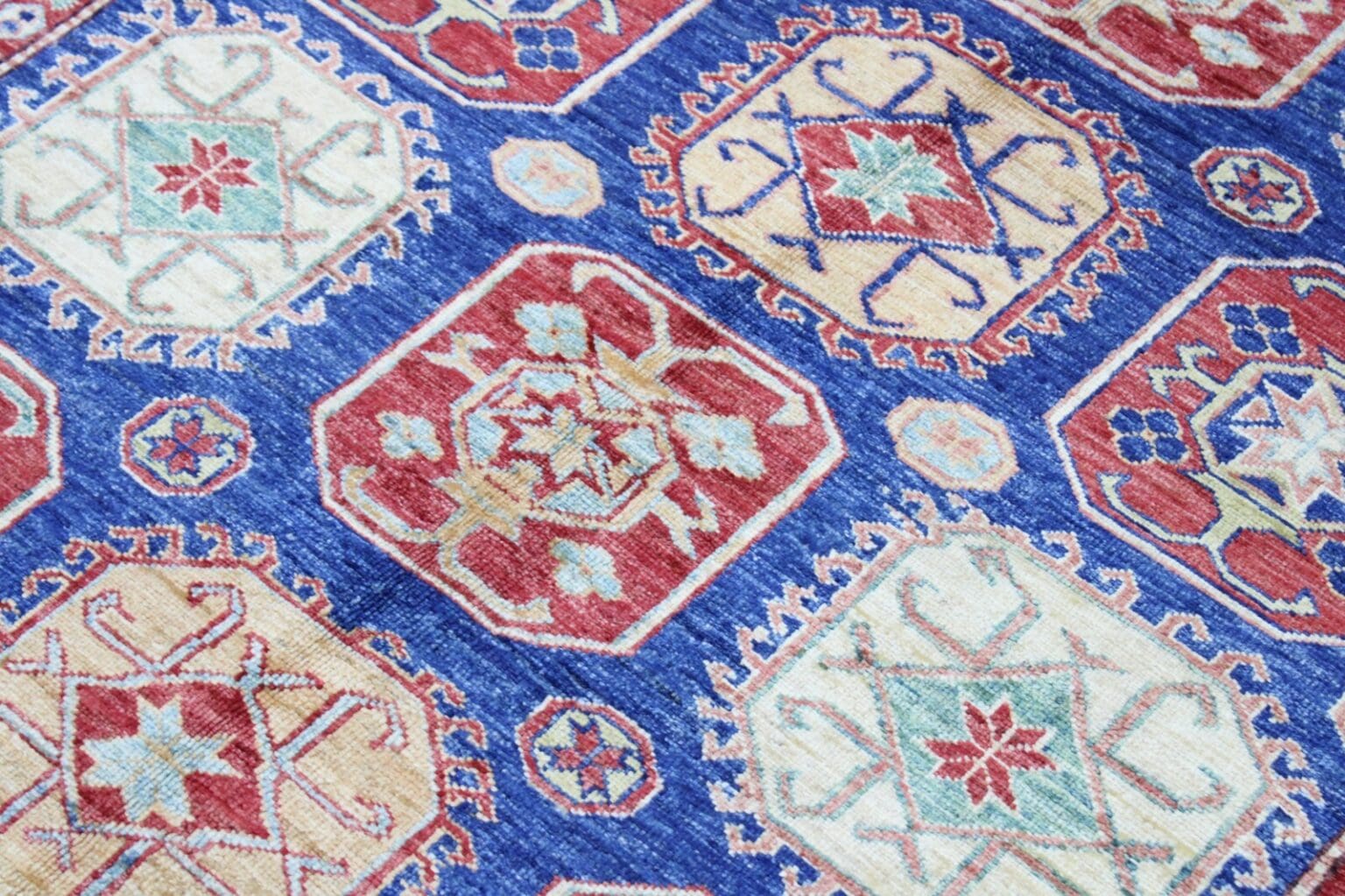 kazak-teppich-215x146-cm-160000-knoten-handgeknupft-5 Orientteppich Kazak 215 x 146 cm Hochlandwolle handgeknüpft