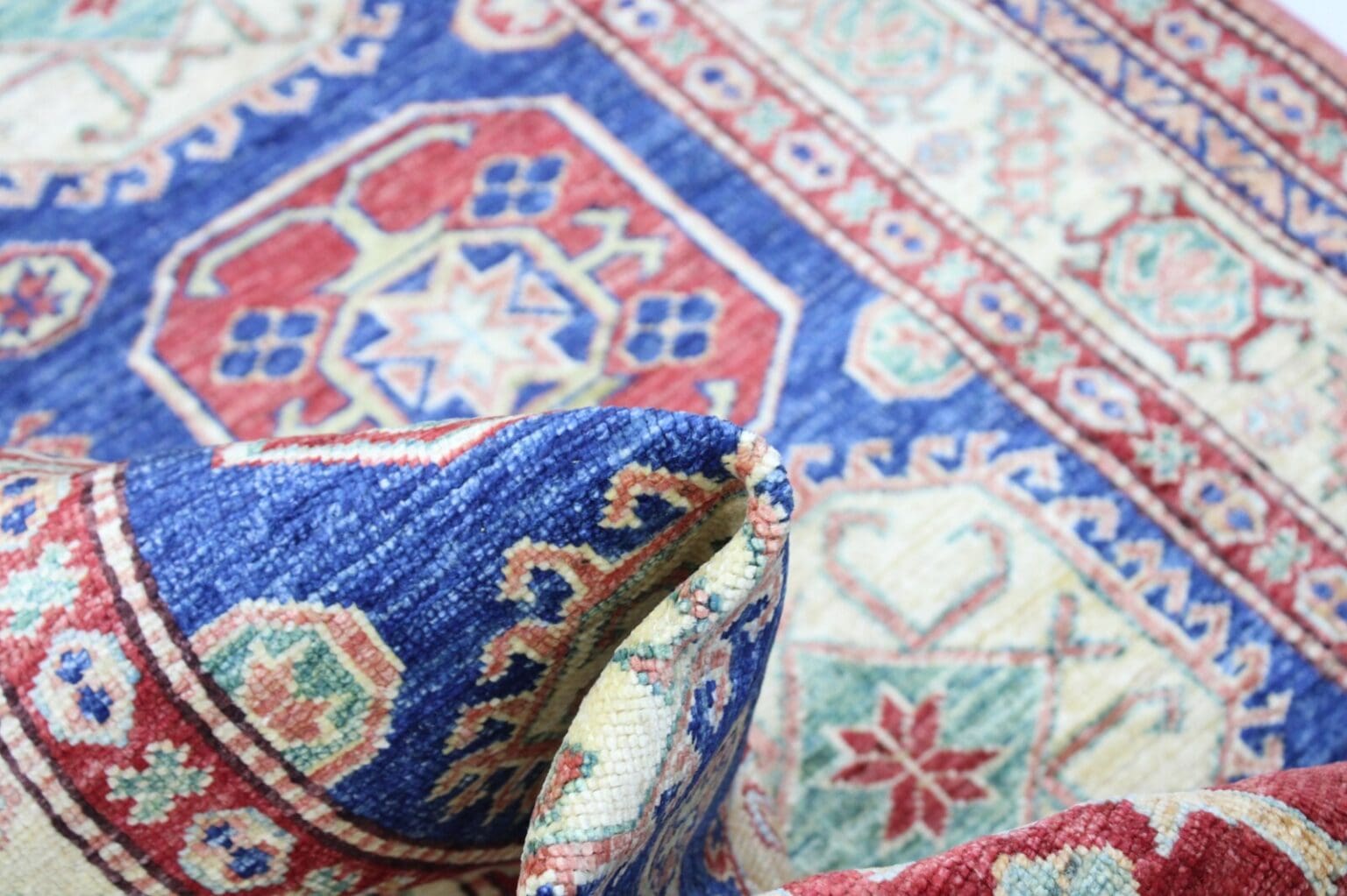 kazak-teppich-215x146-cm-160000-knoten-handgeknupft-6 Orientteppich Kazak 215 x 146 cm Hochlandwolle handgeknüpft