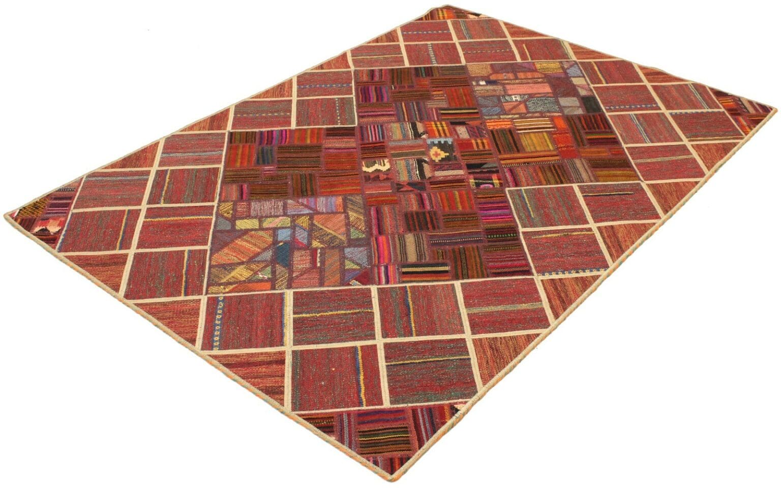 Orientteppich 197 x 138 cm Wolle handgewebt