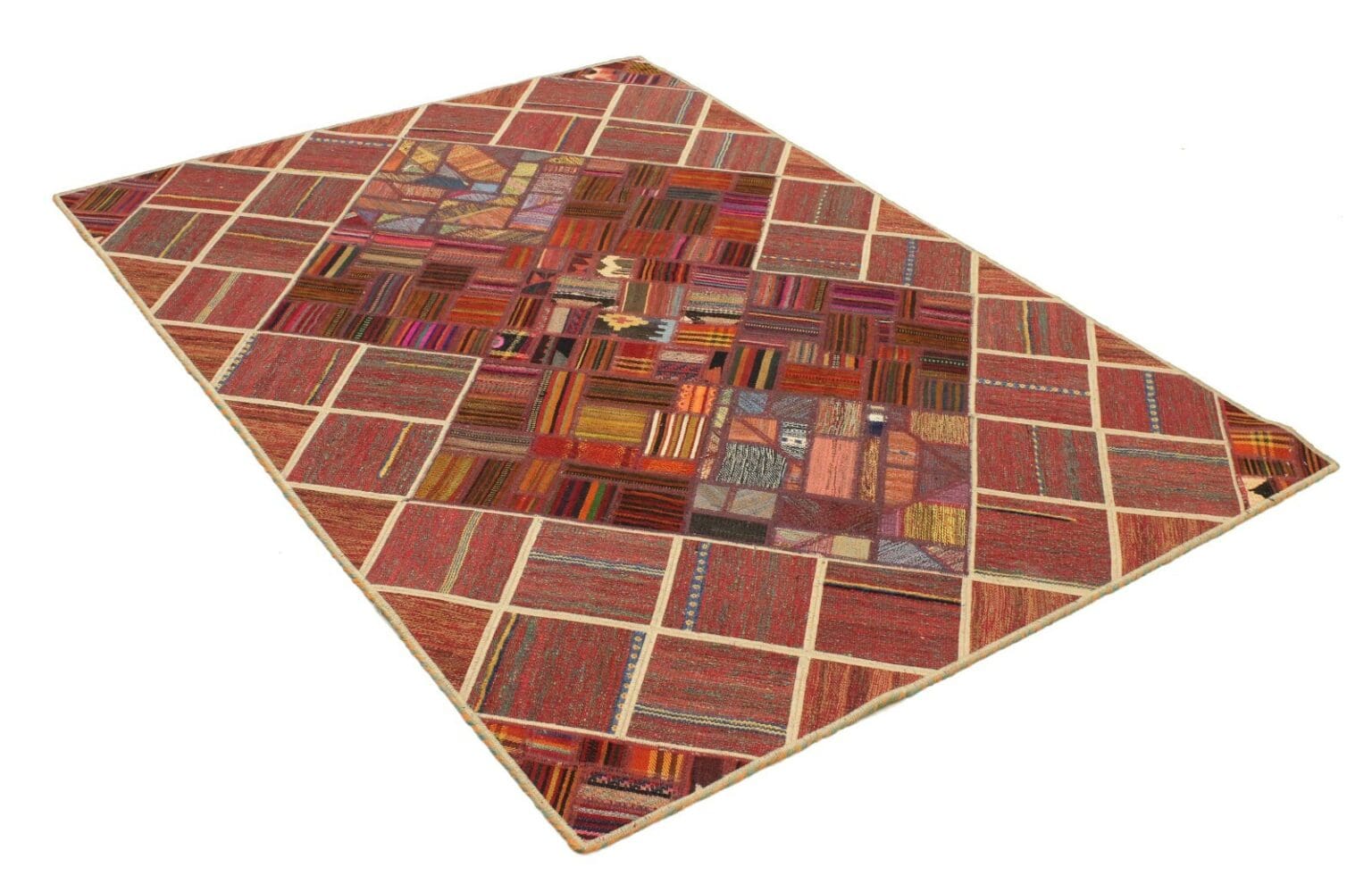 Orientteppich 197 x 138 cm Wolle handgewebt